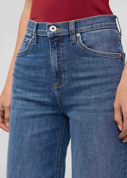 Performance Denim+ High Rise Wide Leg Crop - Swell