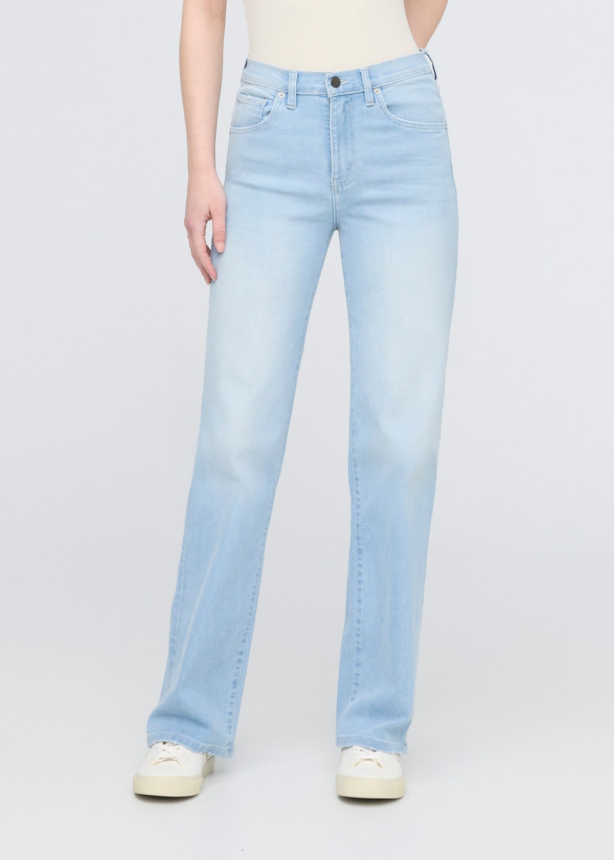 Performance Denim+ High Rise Straight - Sun Faded Blue