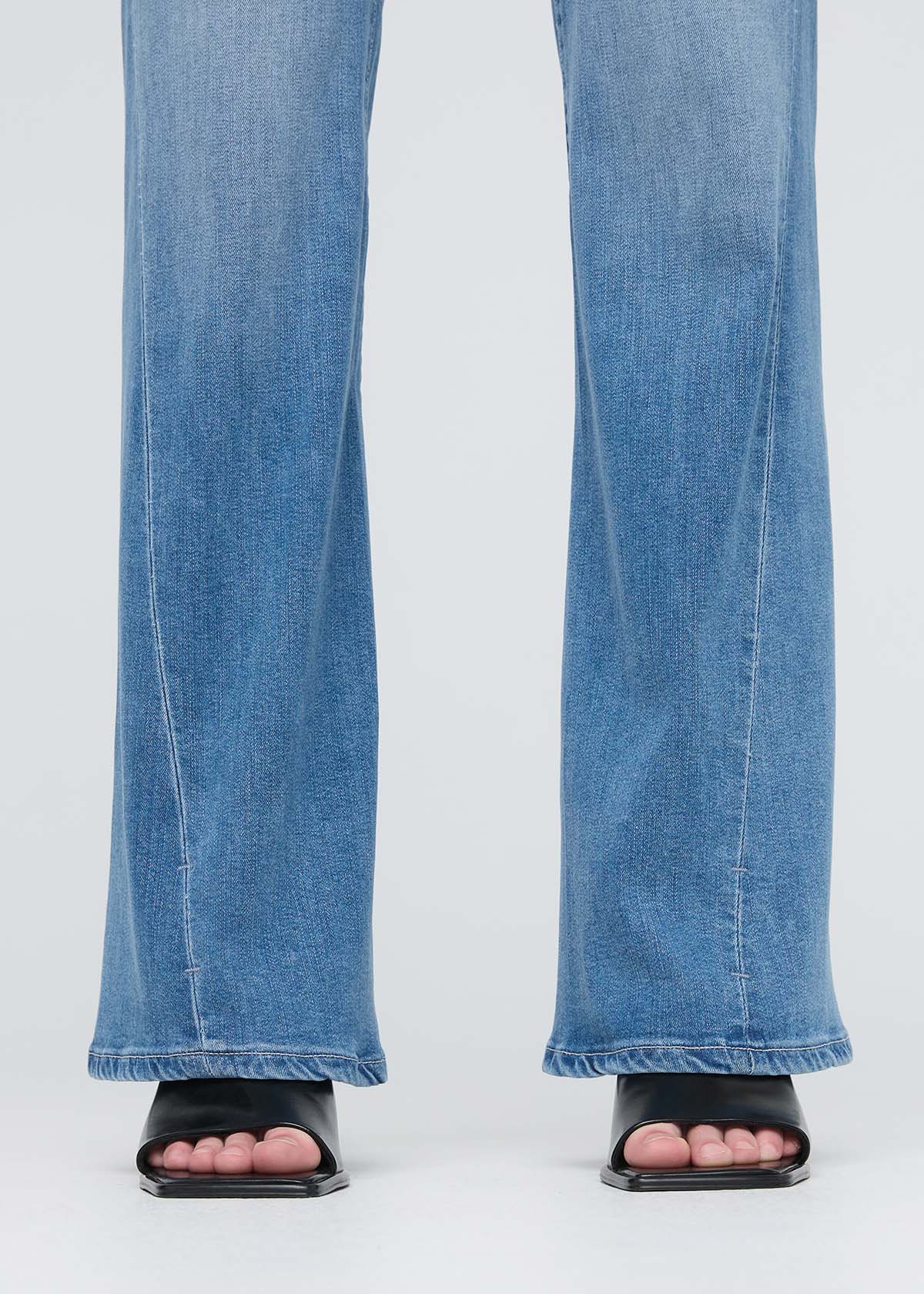 No Sweat Denim High Rise Wide Leg - Pacific