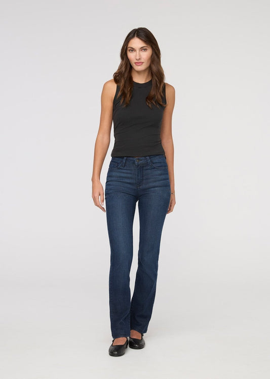 No Sweat Denim High Rise Slim Straight - Worn Rinse