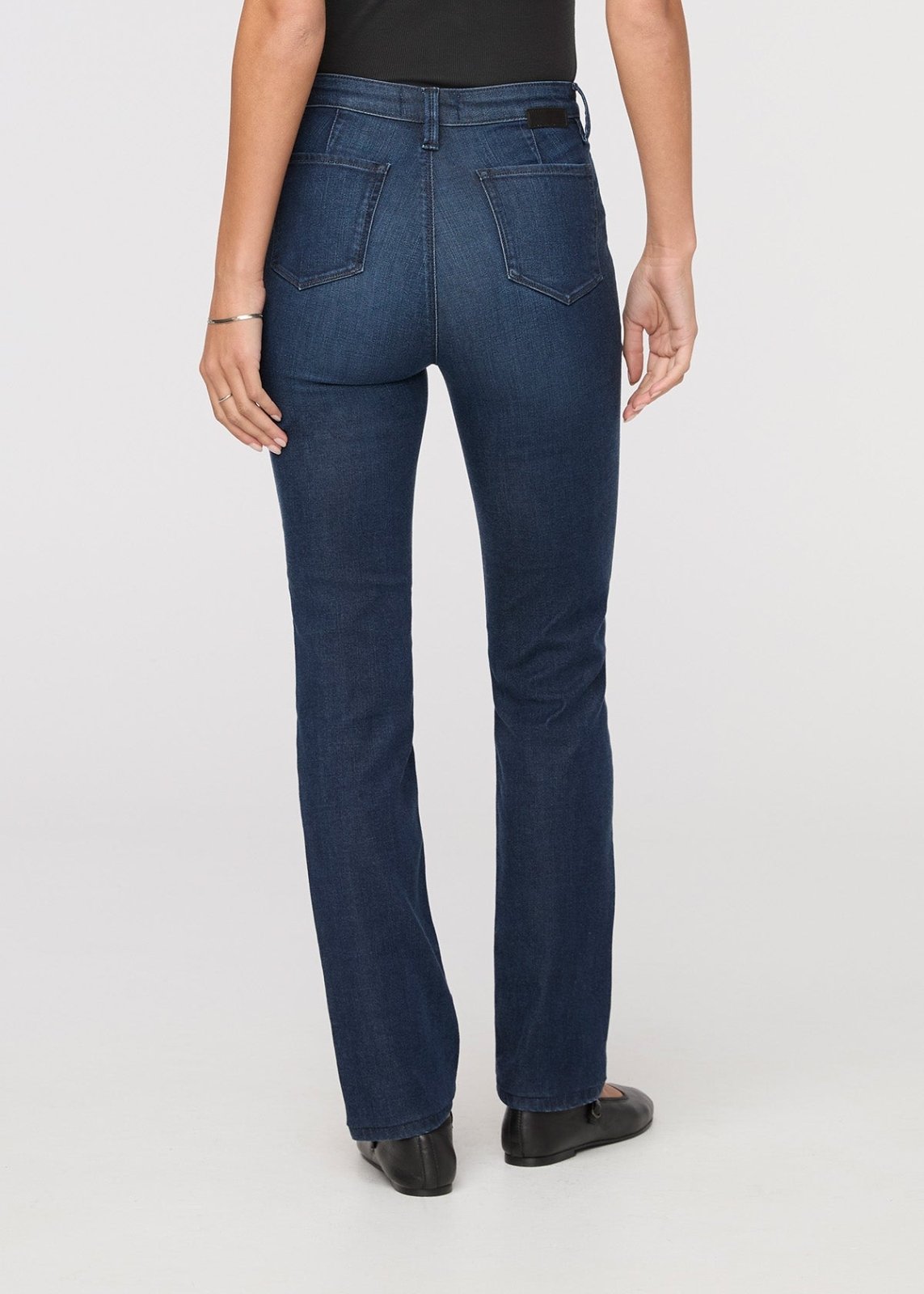 No Sweat Denim High Rise Slim Straight - Worn Rinse