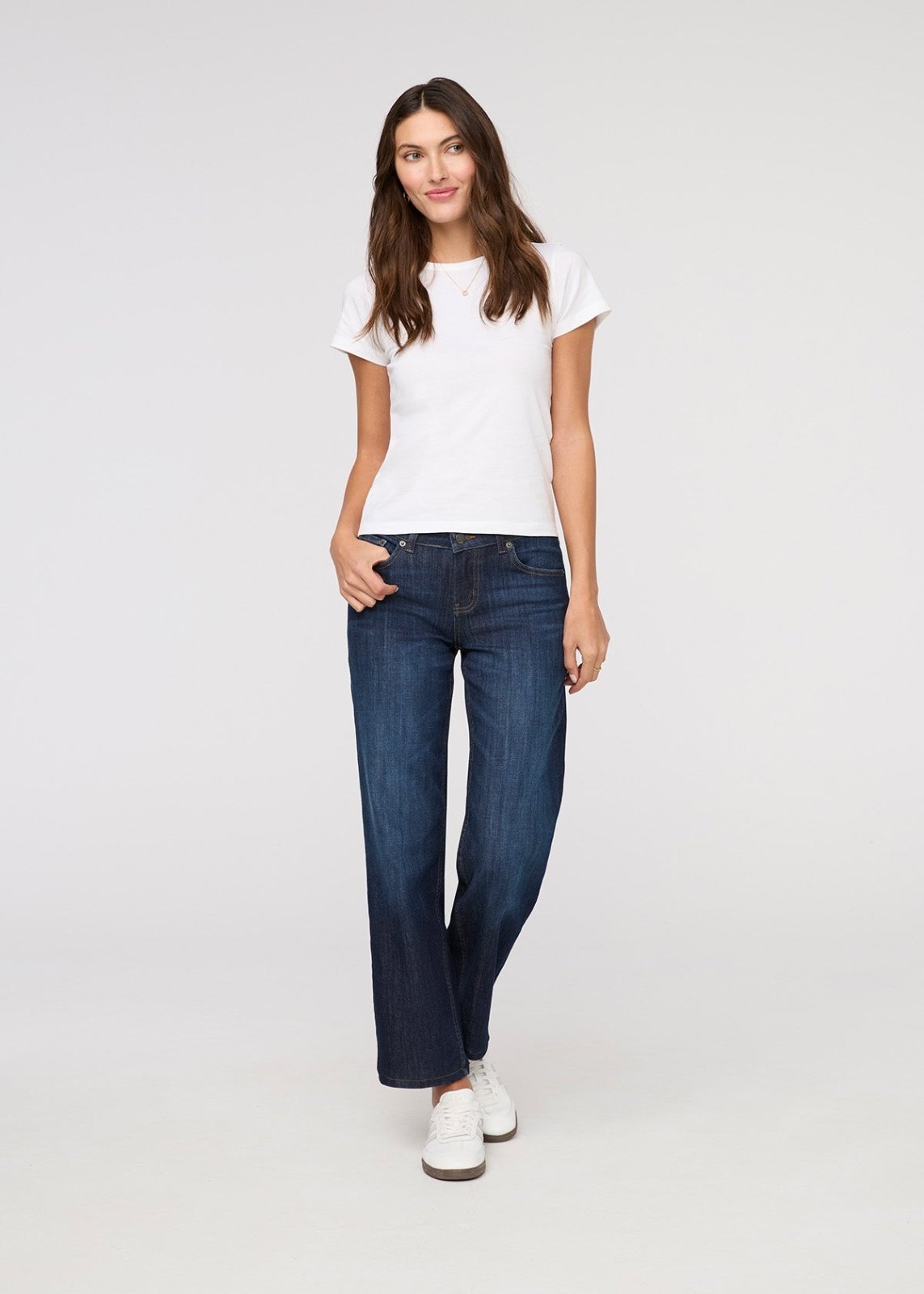 Performance Denim Mid Rise Straight