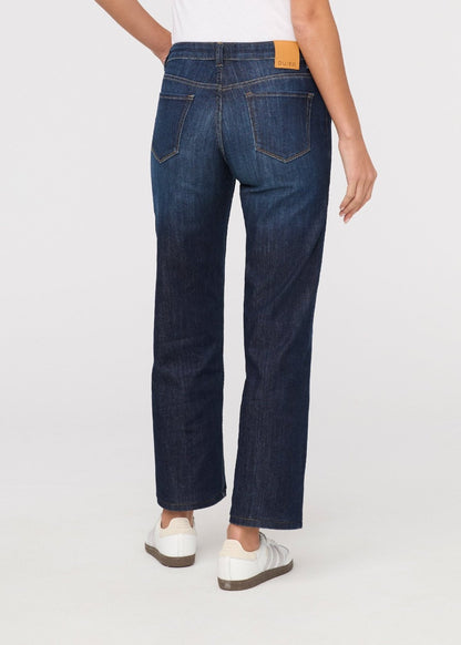 Performance Denim Mid Rise Straight - Marina Blue