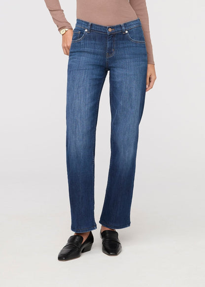 Performance Denim Mid Rise Straight - Blue Cascade