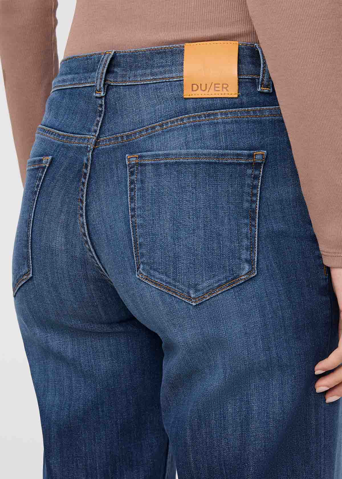 Performance Denim Mid Rise Straight - Blue Cascade