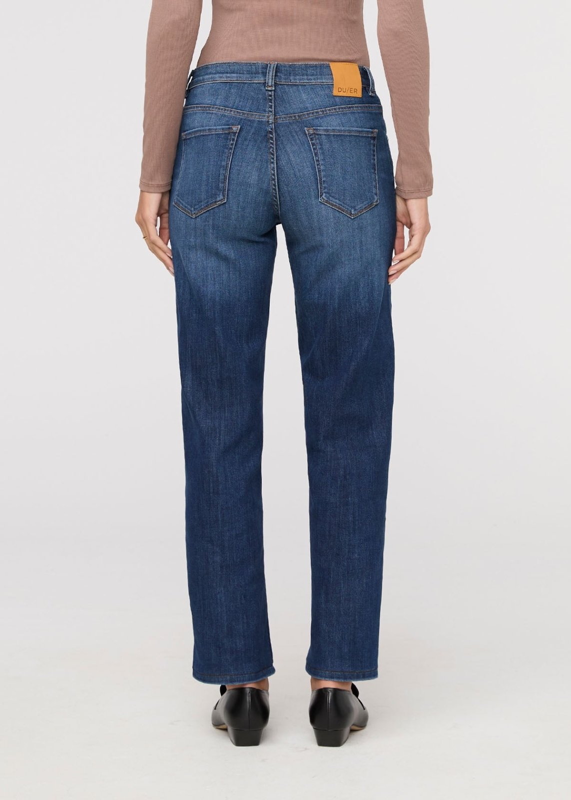 Performance Denim Mid Rise Straight - Blue Cascade