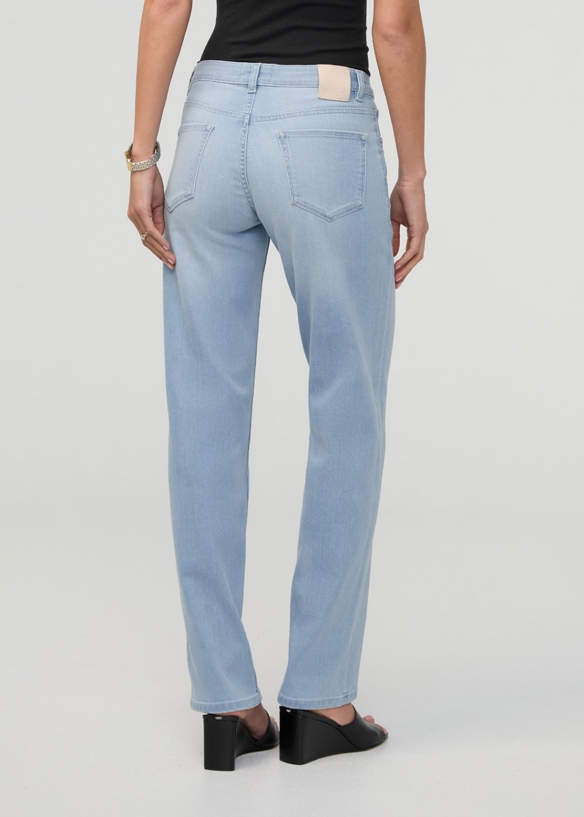 Performance Denim Mid Rise Straight - Desert Blue