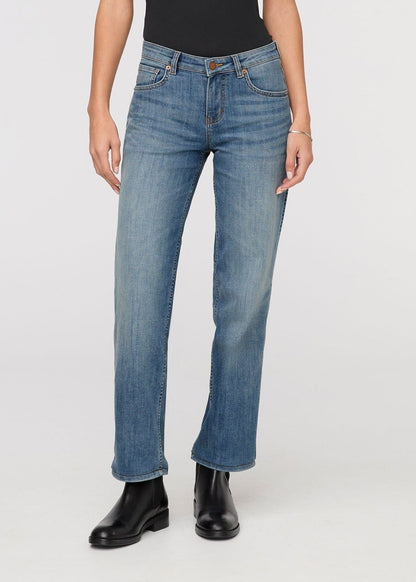 Performance Denim Mid Rise Straight - Blue Ash