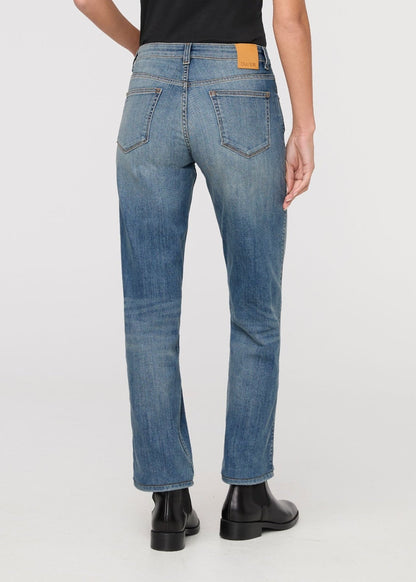 Performance Denim Mid Rise Straight - Blue Ash