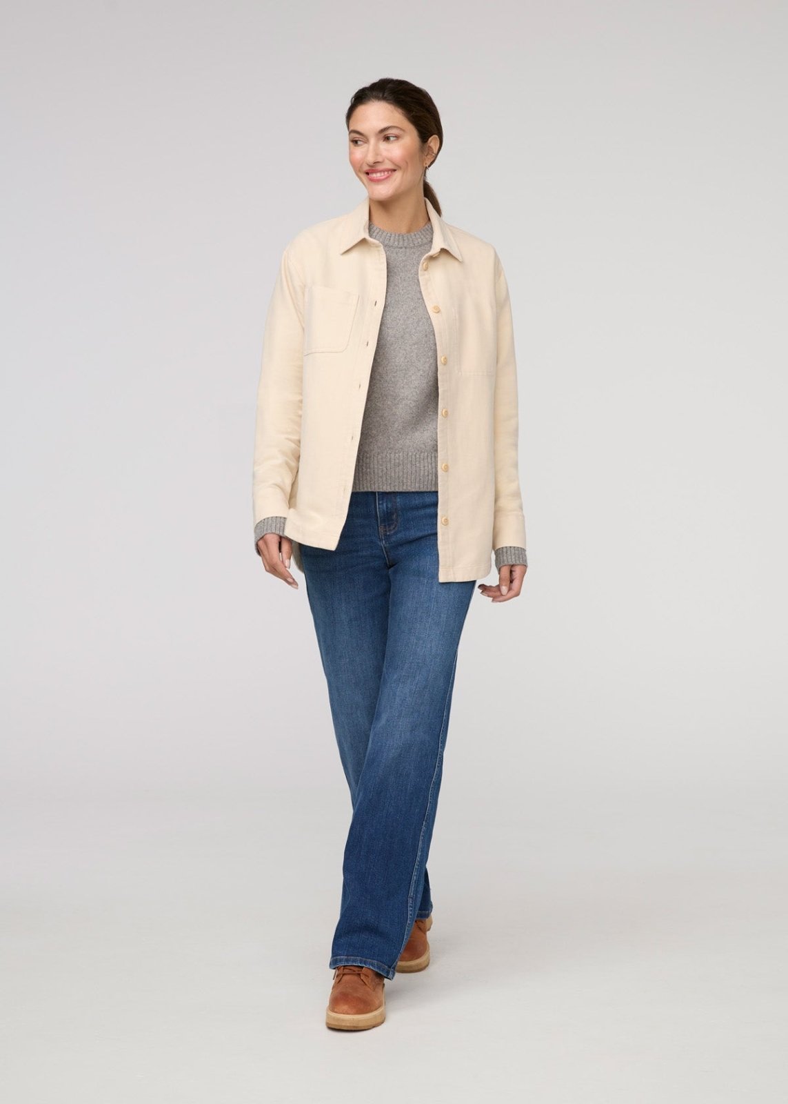 No Sweat Moleskin Overshirt - Bone