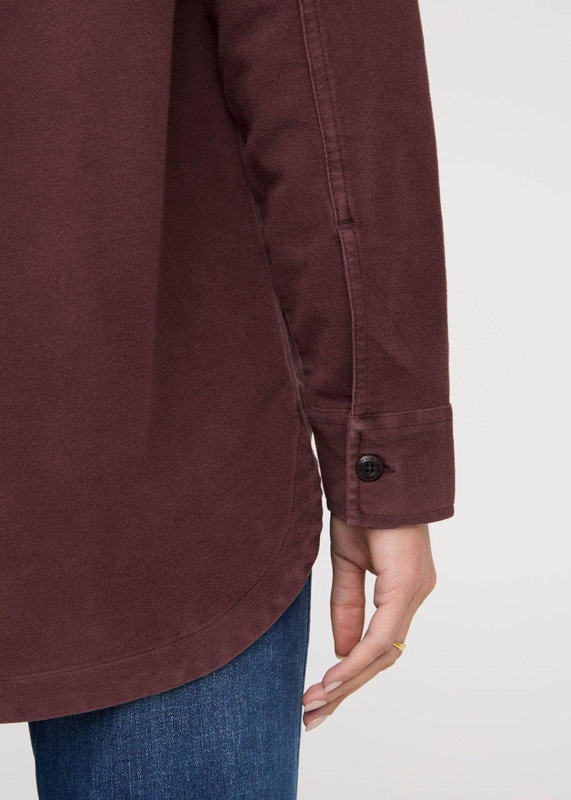 No Sweat Moleskin Overshirt - Rich Maroon