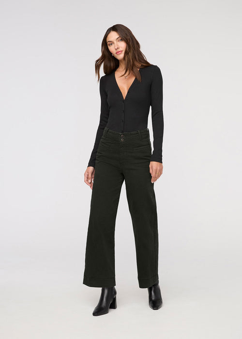 LuxTwill High Rise Trouser - Evergreen