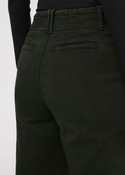 LuxTwill High Rise Trouser - Evergreen