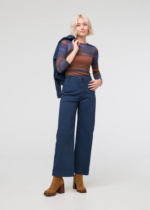 LuxTwill High Rise Trouser - Marine