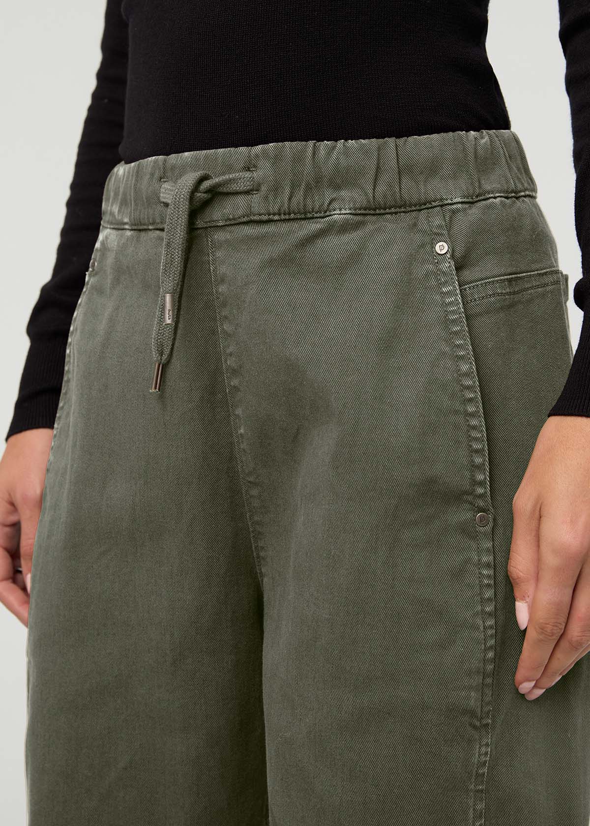 FlexTwill Barrel Pull On Pant - Thyme
