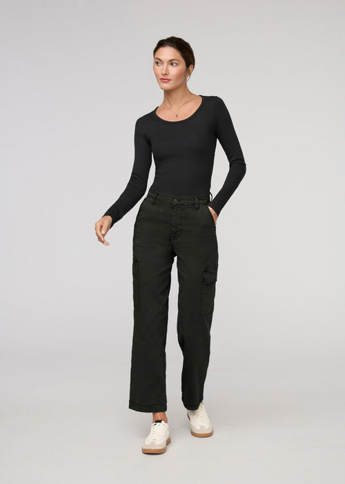 LuxTwill High Rise Cargo Pant - Evergreen