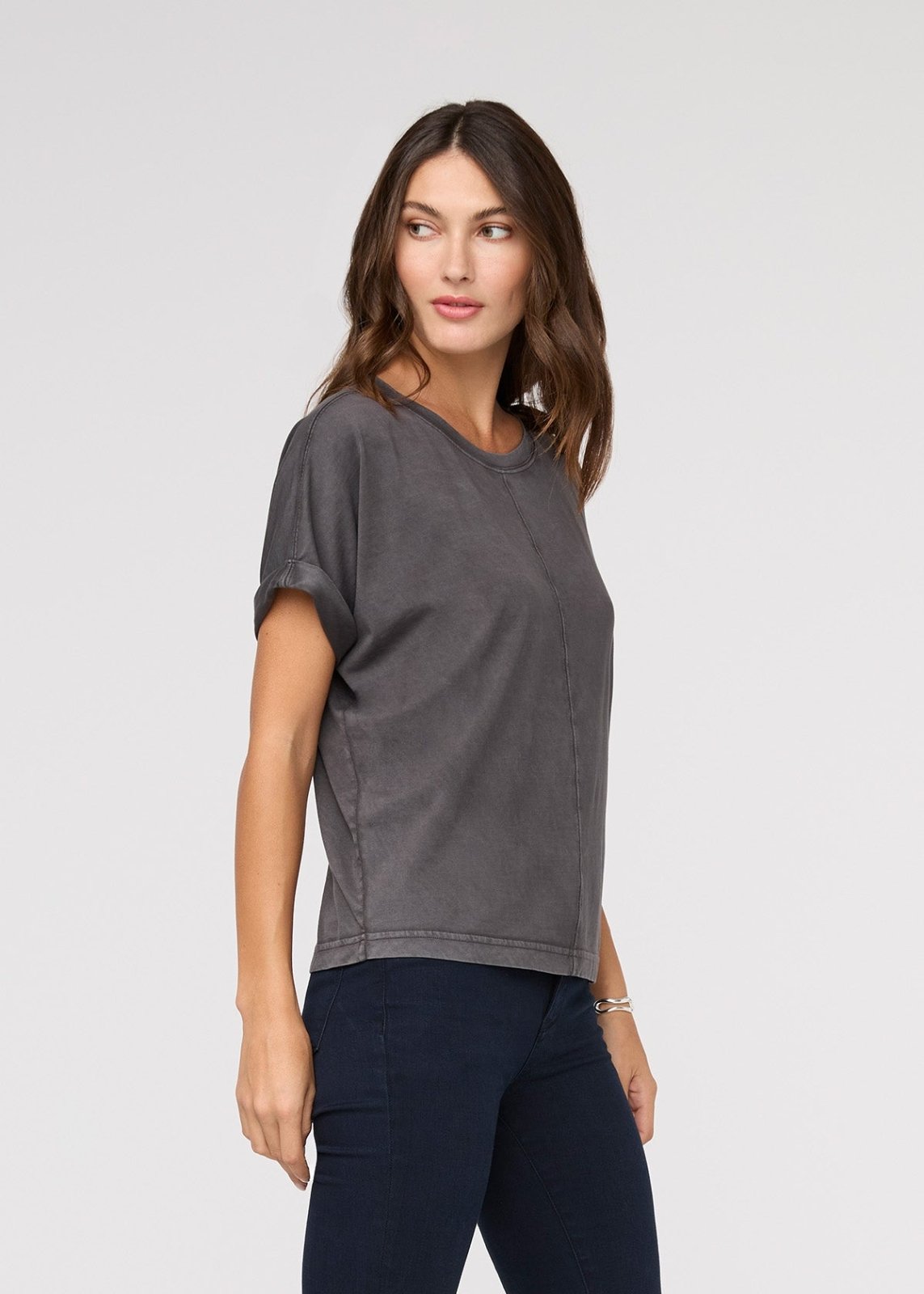 PurePima Dolman Tee - Washed Grey