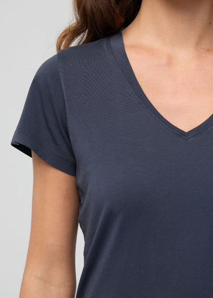 PurePima Slim V-Neck - Navy