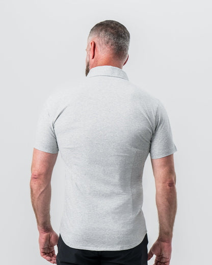 "The Baldwin" Grey Short Sleeve Button Down