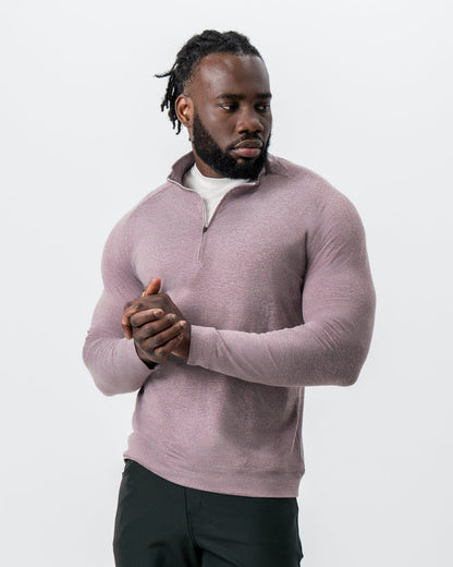Tech Quarter Zip - Heathered Crimson