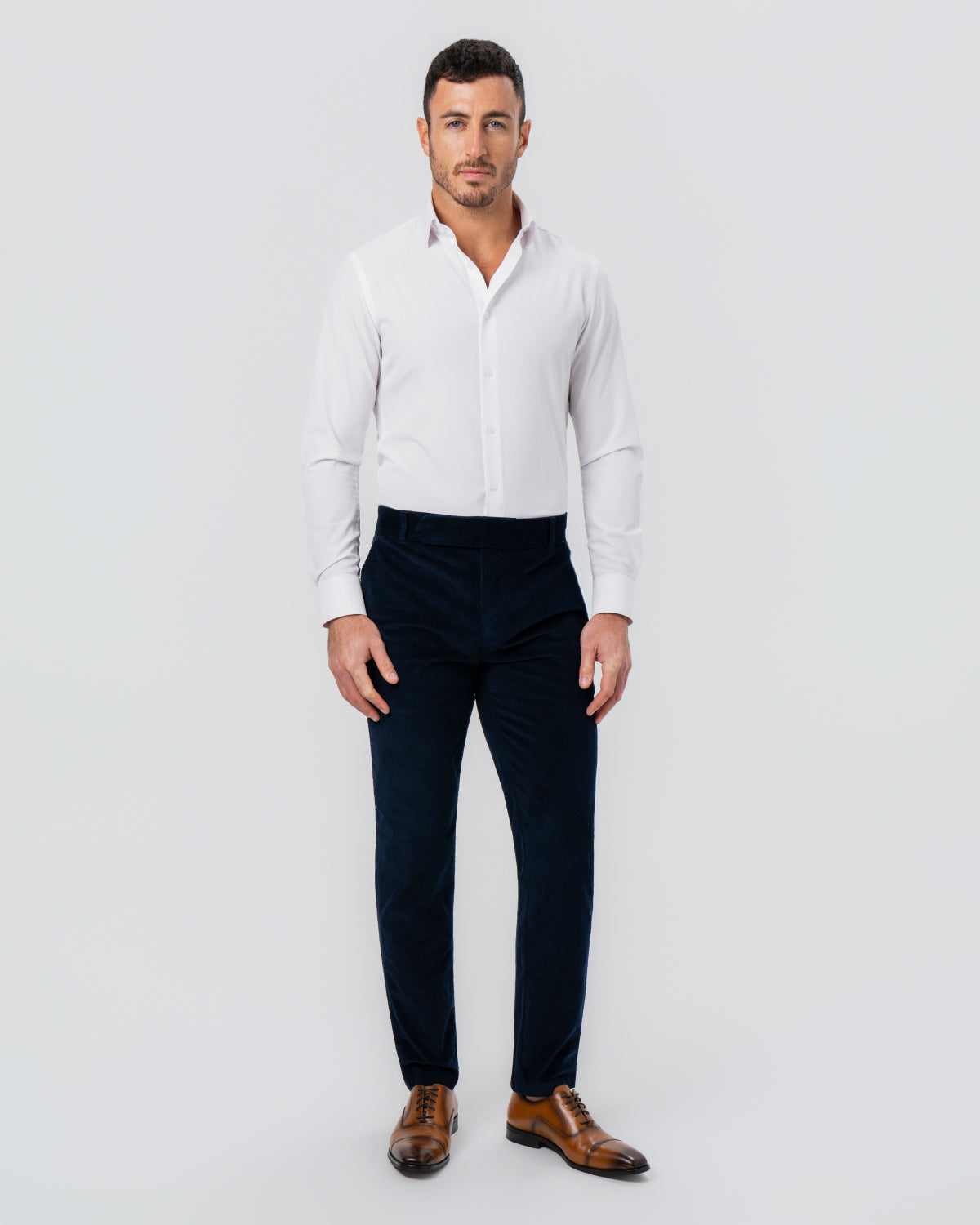 Unstructured Corduroy Suit - Dark Navy