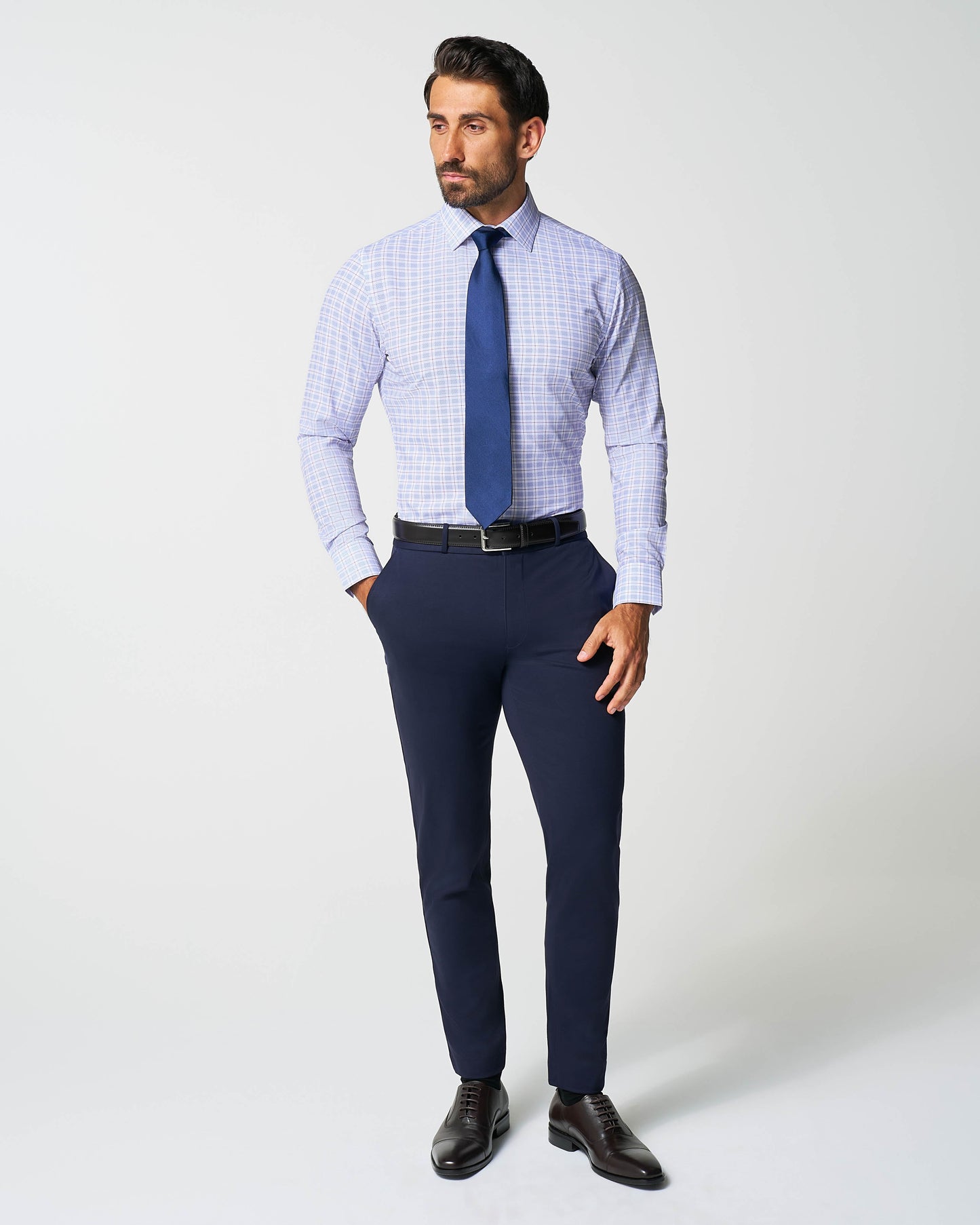 "The Baron" Purple and Blue Plaid - Classic Fit