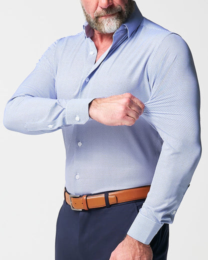 "The Charles" Navy Diamond Dress Shirt