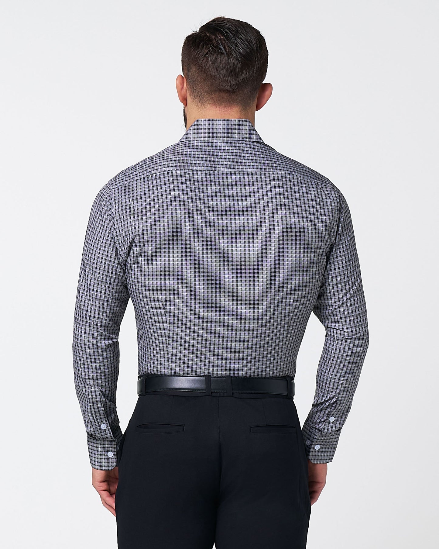 "The Mantle" White & Black Plaid