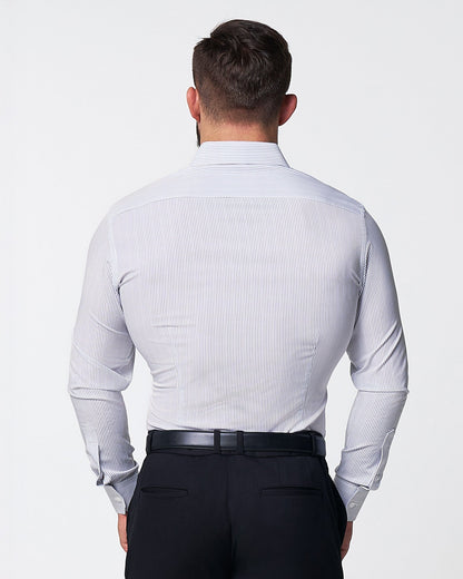 "The Wylder" Charcoal Chalked Pinstripe