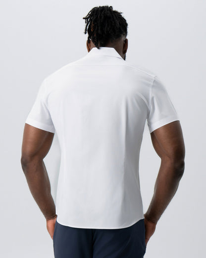 "The Marco" Solid White with Tortoise Shell Buttons