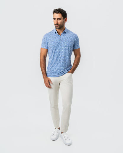 "The Beckham" Geo Royal Blue & White Double Circle