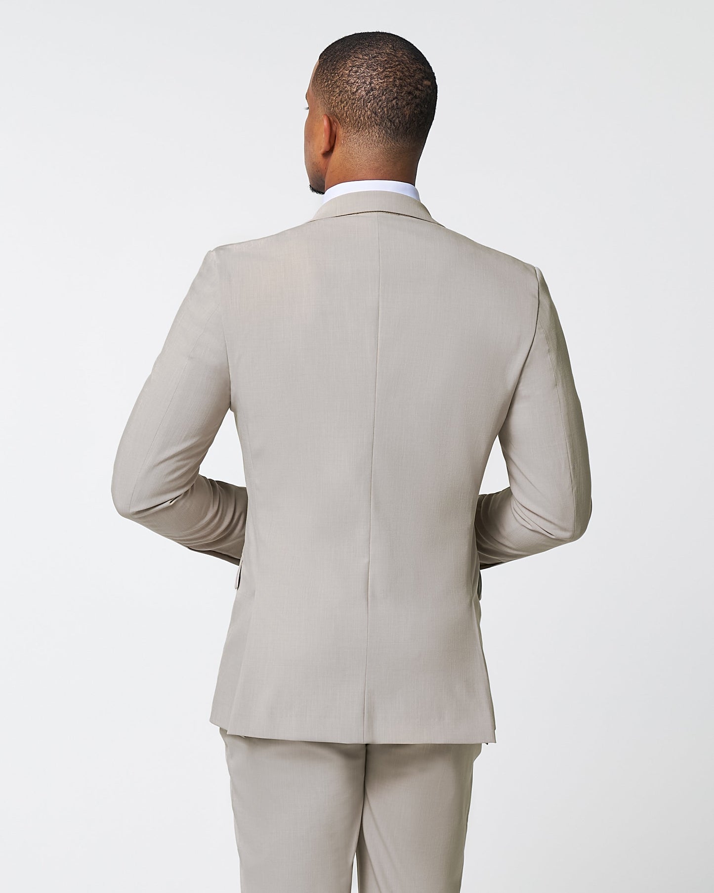 Athletic Fit Stretch Blazer - Heathered Stone