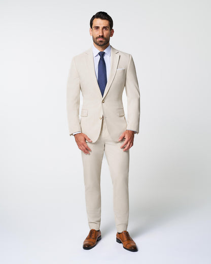 Athletic Fit Stretch Suit Pants - Lightweight Heathered Bamboo