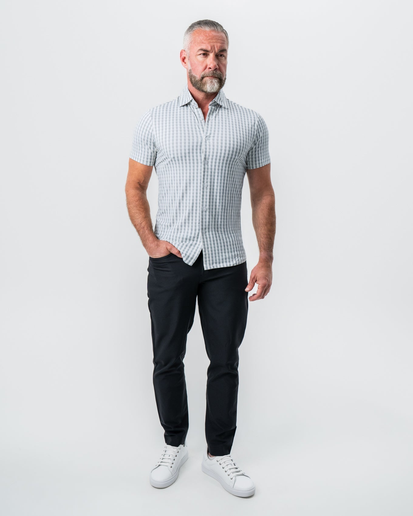 "The Strudwick" Light Olive & White Check