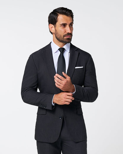 Athletic Fit Stretch Blazer - Heathered Charcoal