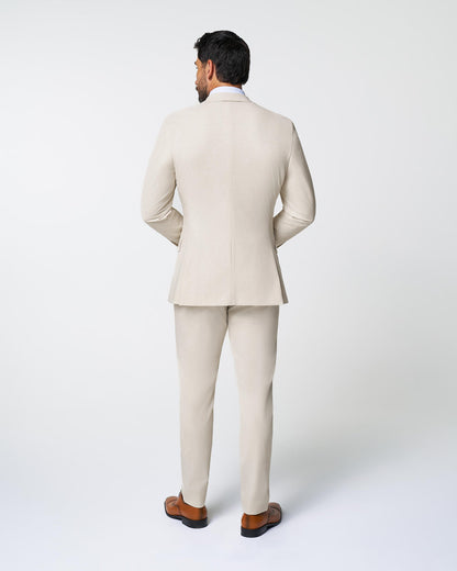 Athletic Fit Stretch Suit - Lightweight Heathered Bamboo