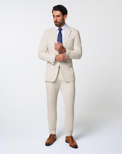 Athletic Fit Stretch Suit - Lightweight Heathered Bamboo