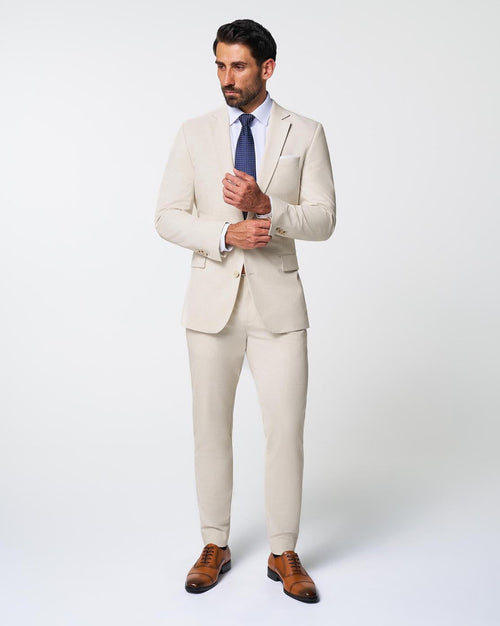Athletic Fit Stretch Suit - Lightweight Heathered Bamboo