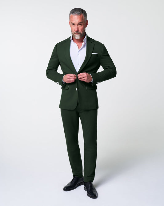 Athletic Fit Stretch Suit - Solid Pine