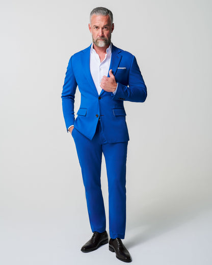 Athletic Fit Stretch Suit - Solid Royal Blue