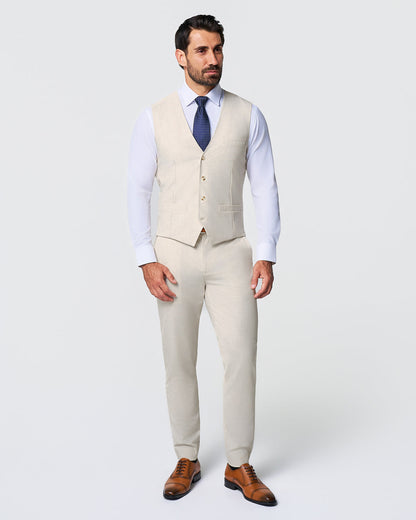 Athletic Fit Stretch Suit Vest - Lightweight Heathered Bamboo