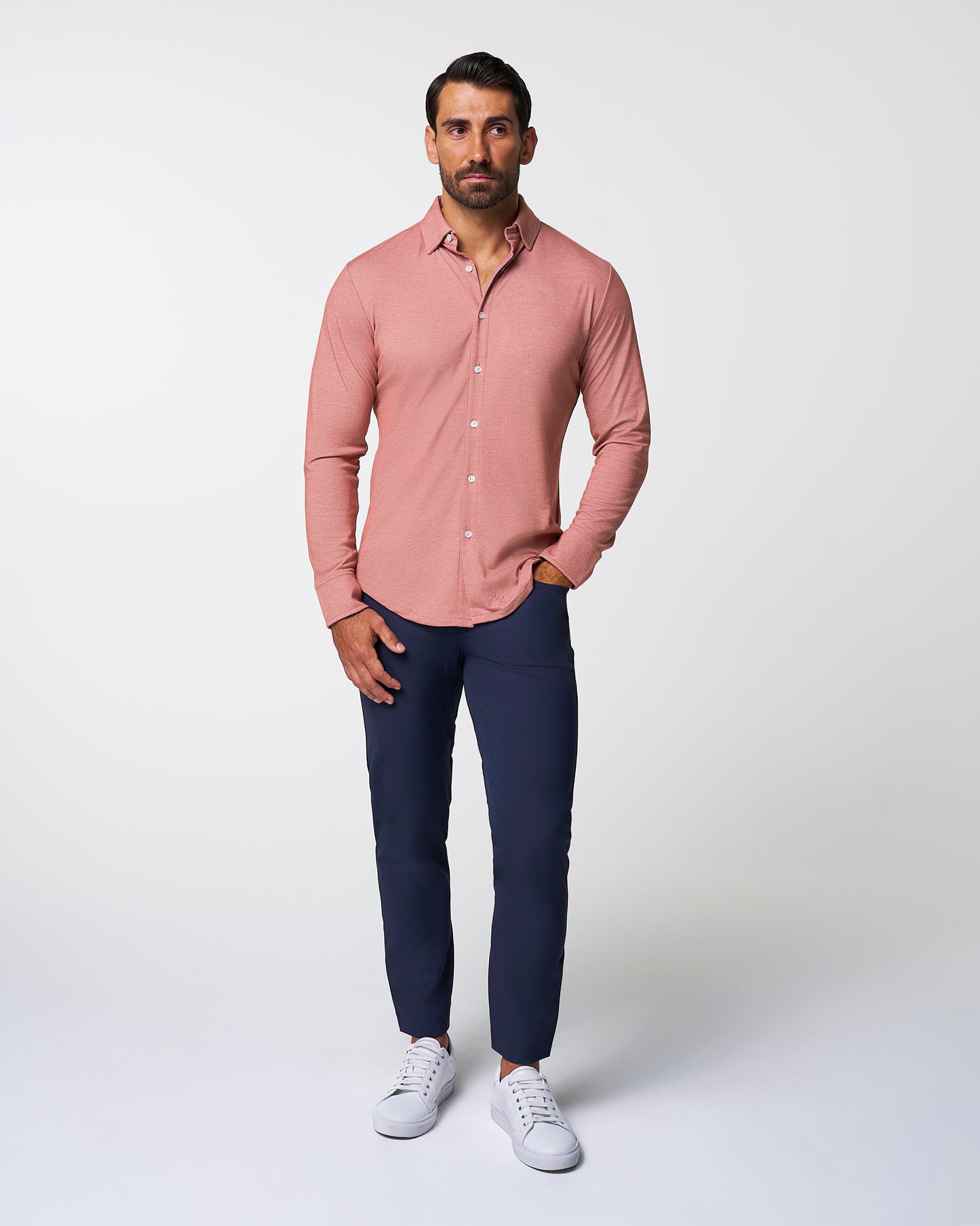 "The Jace" Maroon Pique Button Down