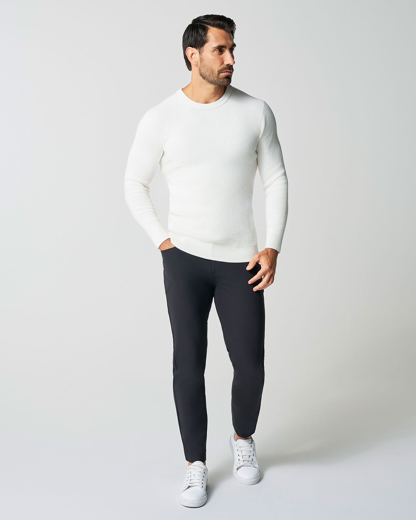 Heavy Knit Crewneck  - Cream