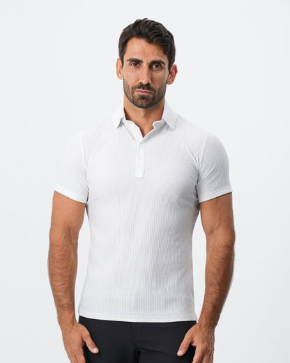 Seersucker Polo - White