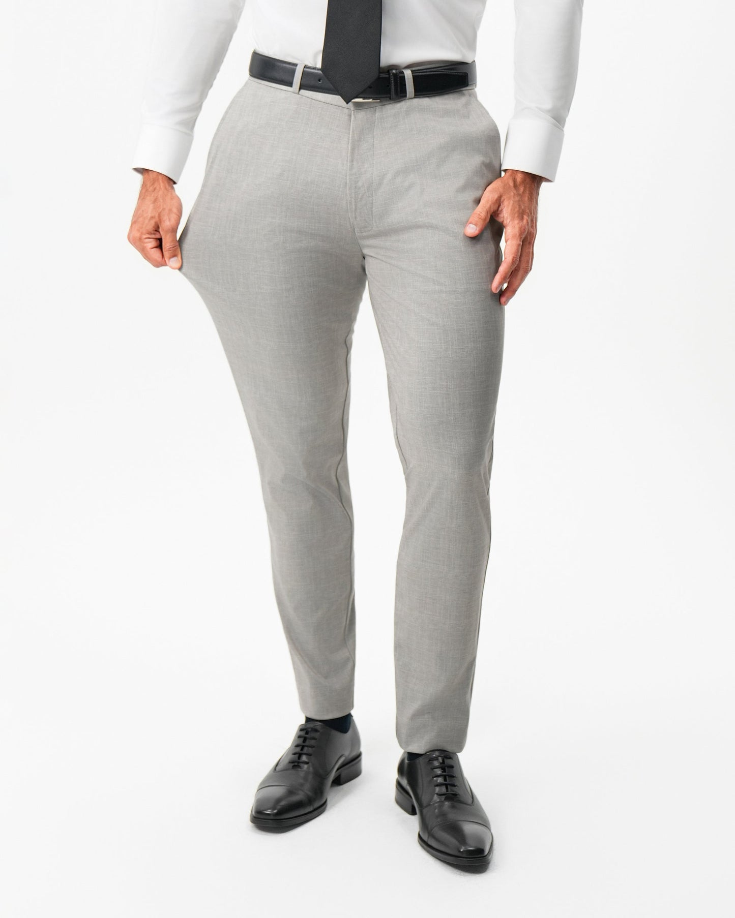 Athletic Fit Stretch Suit - Unstructured Stone Crosshatch